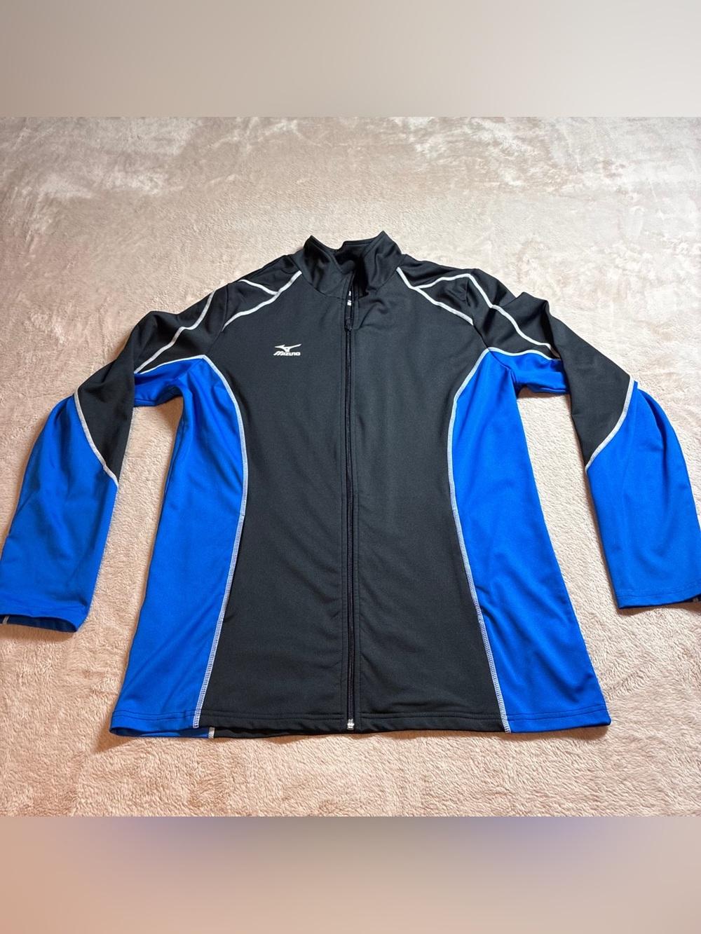 Mizuno DryLite Volleyball Warm Up Track Jacket Full Zip Women’s XL Black Blue